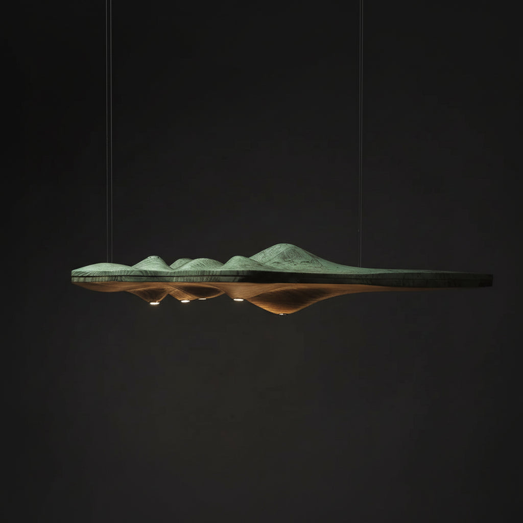 Modern Solid Wood Resin Pendant Light Chinese Japanese Nordic Creative Retro Branch Lamp for Dining Kitchen Island wooden lamp LUUX