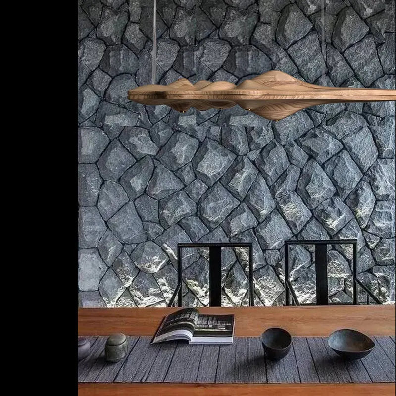 Modern Solid Wood Resin Pendant Light Chinese Japanese Nordic Creative Retro Branch Lamp for Dining Kitchen Island wooden lamp LUUX
