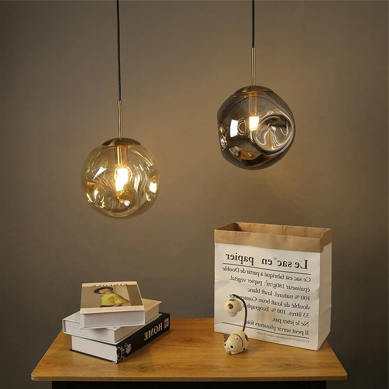Nordic glass pendant lights simple glass ball hanging lamp Bar Restaurant dinning room lamps Kitchen Home Decor Light Fixtures LUUX