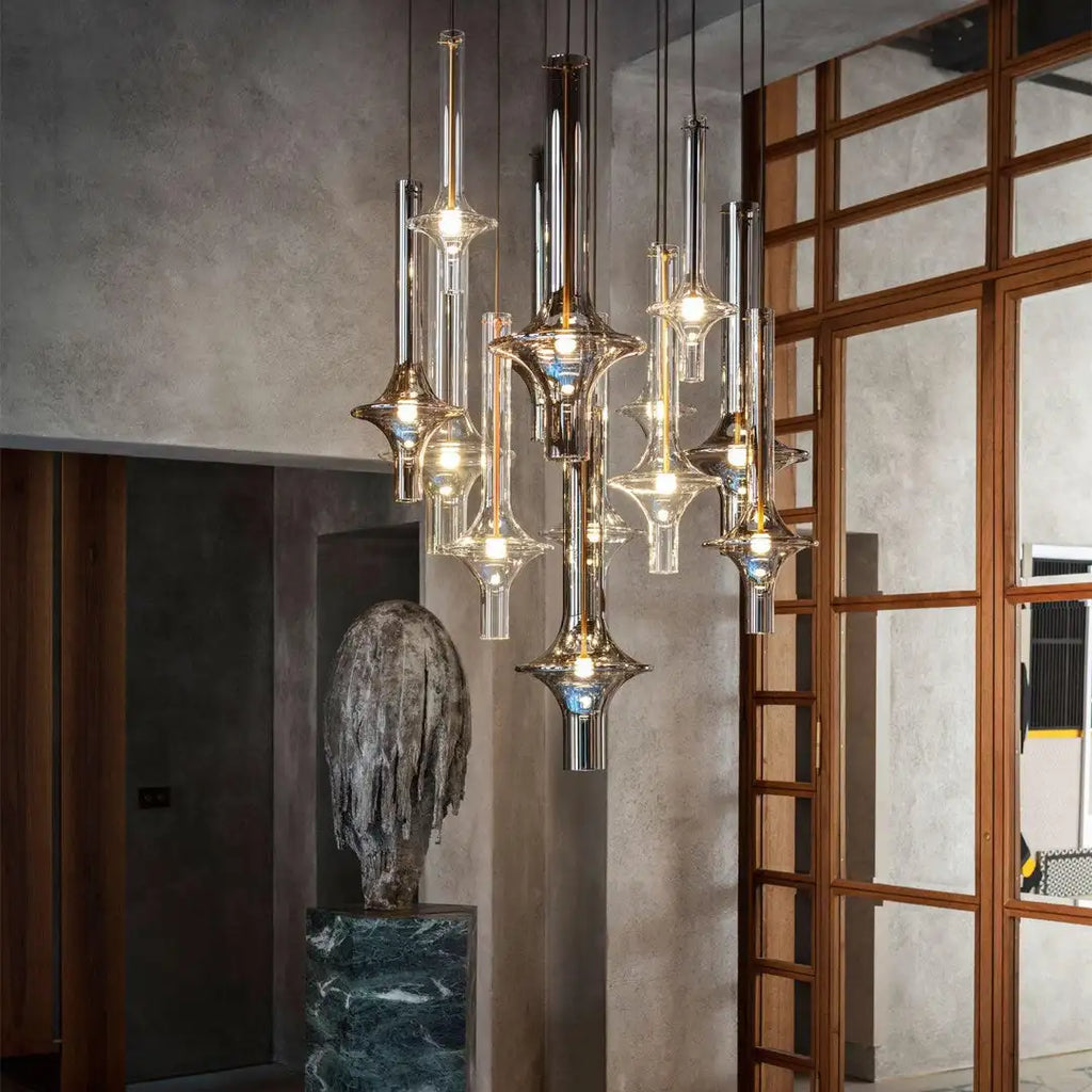 Nordic Postmodern Glass LED Pendant Light Luxury Suspension Lamp for Living Room Kitchen Dining Room Loft Home Decor LUUX